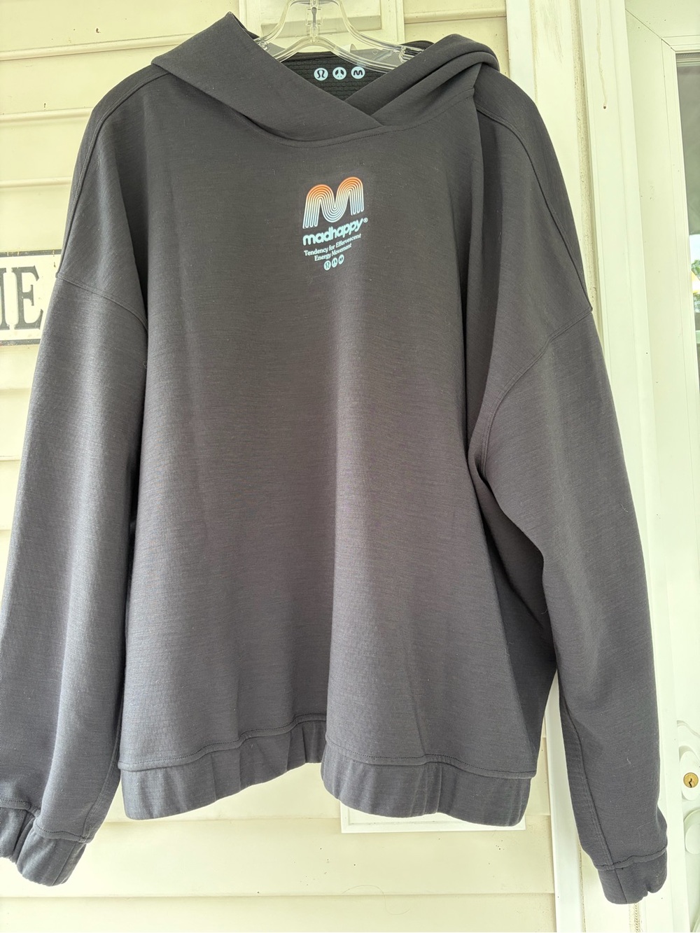 LULULEMON Madhappy Charcoal Oversized Logo Hoodie Gray/Blackish